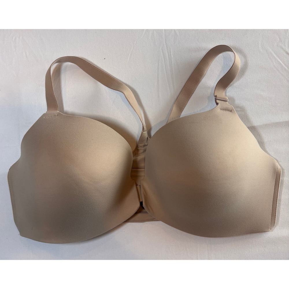Soma Enbliss Front Close Racerback Bra Tan Nude Wireless 38D 570267252